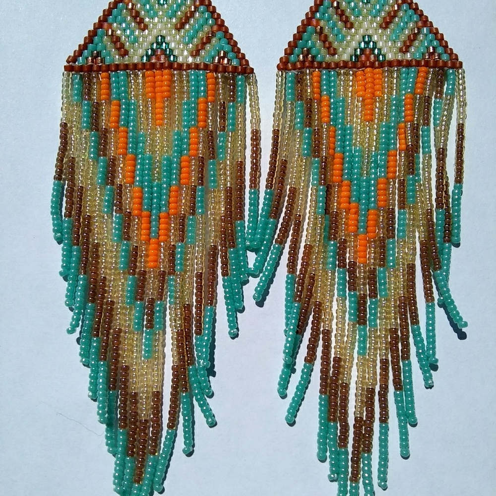 ⭐SOLD⭐ JRW Handmade Long Earrings - Picture 3 of 7
